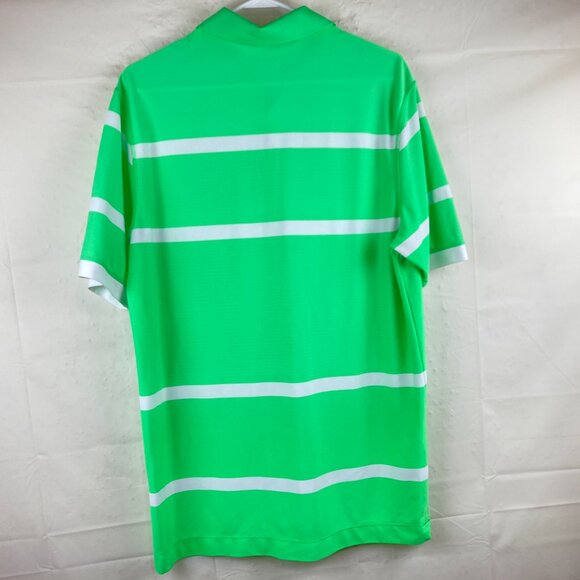 Nike Golf Tour Performance Mens Sz L Dri Fit Short Sleeve Lime Green Polo Shirt - Picture 6 of 6